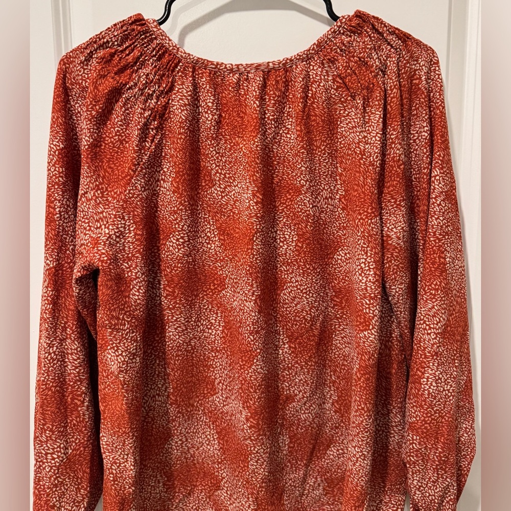 Jessica Simpson Rust and White Blouse - Picture 6 of 7